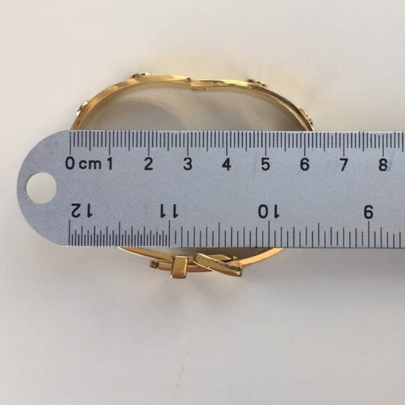 Michael Kors gold studded buckle bangle bracelet / missing stud - Picture 7 of 7